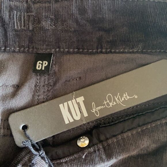 Kut From The Kloth Diana Skinny corduroy pants grey Size 6 Petite - Picture 8 of 9